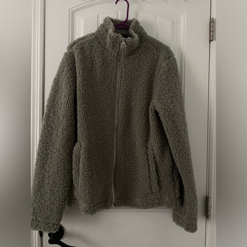 H&M Olive Teddy Jacket